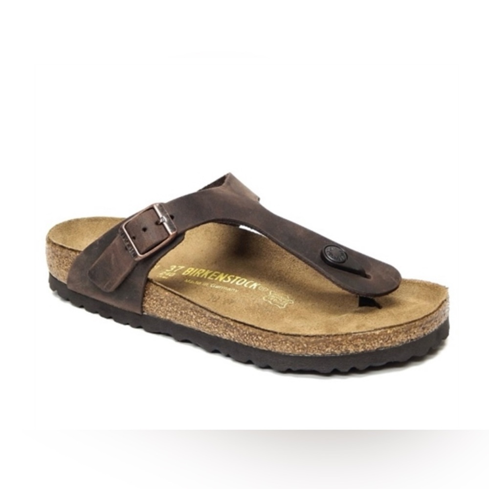 Bronze T-Strap Birkenstock Sandals